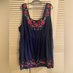 4x Navy and Floral ModCloth mini dress